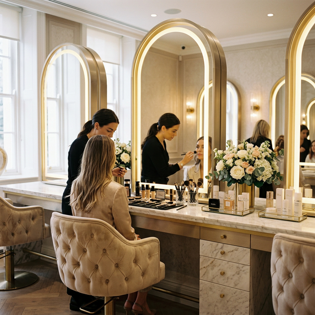 Luxury beauty salon ambiance